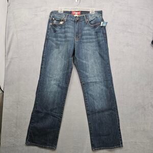 Lucky Brand Relaxed Straight Leg Jeans 34x32 Dark Wash NWT